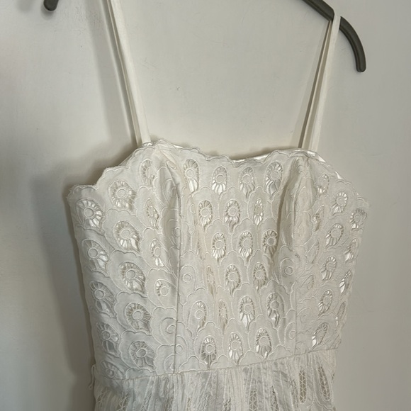 Betsey Johnson White Lace Overlay Midi Dress - Picture 4 of 11
